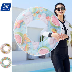 Flotador Inflable de Piscina con Lentejuelas de Frutas Coloridas para Niños, Anillo de Natación de Fresa y Sandía para Uso de Padres e Hijos - Product Image 5