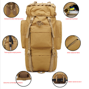 Custom 45L <b>Nylon</b> Tactical <b>Backpack</b> with Multiple Color Options Zipper Closure Featuring Polyester Lining Custom Logo OEM - Product Image 1