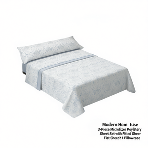 Offerta Speciale: Set di Lenzuola in Microfibra di Poliestere 3 Pezzi, Lenzuolo con Angoli, Lenzuolo Piatto e 1 Federa Opzionale - Product Image 1