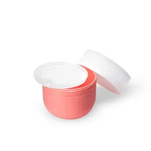 Body Butter Scrub Containers 250ml 300ml White Pink Bowl Shape PP Plastic Face Body Scrub Butter Container Jar Hair Mask Jars