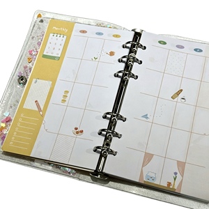 Venta al por Mayor <span class=keywords><strong>de</strong></span> Agendas Personalizadas con Hojas Sueltas, Regalos, Diario Transparente Impreso en PVC, Cuaderno, Libreta, Carpeta - Product Image 4