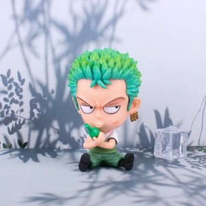 ฟิกเกอร์อนิเมะญี่ปุ่น Luffy Zoro Nami Sanji เวอร์ชั่น Q 9ซม. ฟิกเกอร์ของเล่นตกแต่งรถยนต์ - Product Image 3
