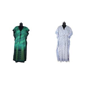Caftan populaire grande taille en Angleterre Long coton grenat avec soie caractéristique - Product Image 1