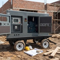 40KVA Ricardo ZH4105ZD Geräuscharmer Offener Dieselgenerator Wasserdichter Mobiler Anhänger 4 Räder DC-Start Kraftstofftank Outdoor-Stromversorgung