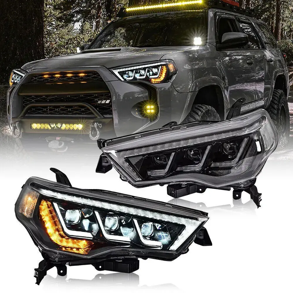 Mise à niveau des pièces automobiles modifiée phare LED complet assemblage de lampes frontales à Triple faisceau pour Toyota 4Runner 2014-2021