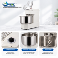 Mélangeur planétaire commercial 10L multifonction pour pâtisserie, machine à mélanger la pâte à gâteau, bol en acier inoxydable, 2 vitesses avec minuterie