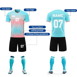 Set seragam sepak bola cepat kering, seragam sepak bola kualitas tinggi, pakaian latihan, Jersey kustom - Product Image 2