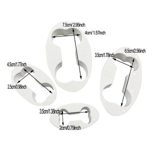 Lixsun ev yapımı DIY köpek bisküvi 4 adet plastik kemik şekli kurabiye kesici Set ile kesiciler davranır - Product Image 2