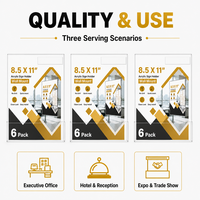 Support mural transparent en lucite sur mesure, vente en gros, OEM ODM, pochette autocollante en acrylique pour cartes, directement de l'usine