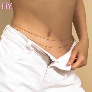 HY Joyería Corporal de Moda para Mujer, Cadena de Cintura Sexy con Diseño Espiga y Tres Capas de Serpiente para Fiesta - Product Image 4