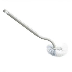 Toilet Cleaning <b>Brush</b> Flexible <b>Round</b> Soft Bristles Ergonomic Design For Home Use White And Gray - Product Image 5
