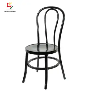 Wholesale Event Hire Furniture Wooden Black Wedding Banquet Stackable Bentwood Dining Chair