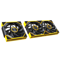Ventilador de Refrigeración ARGB de 120 mm con Alto Flujo de Aire, Diseño de Espejo Infinito y Efecto de Luz Direccionable, 12 V CC, Carcasa de Plástico para Ordenador