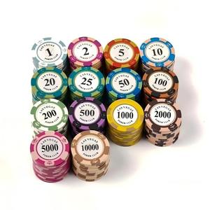 Fiches da <span class=keywords><strong>Poker</strong></span> in Argilla Personalizzate per Texas Hold'em, Mahjong e Sale da Gioco, Colori e Logo Personalizzabili - Product Image 5
