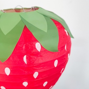 3D Strawberry Paper Lantern Fruit Themed Party Decorations Birthday Baby Shower Sweet Weeding Hanging <strong>Ornaments</strong> <strong>Red</strong> Pink - Product Image 4