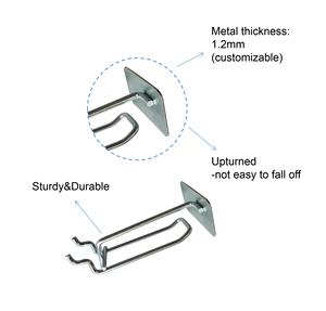 Plaque métallique d'alimentation d'usine <span class=keywords><strong>crochet</strong></span> de balayage de fil Pegbaord étiquette de prix <span class=keywords><strong>crochet</strong></span> d'affichage de panneau perforé pour l'affichage de magasin - Product Image 4