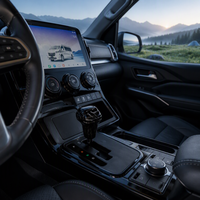 Kit intérieur et extérieur Toyota HiAce avec éclairage d'ambiance, pièces en fibre de carbone pour la modification de minivan de luxe