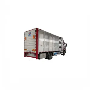 Yeni veya kullanılmış dizel alüminyum alaşım 4x2 hayvancılık römork hayvan taşıma sığır kamyon satılık