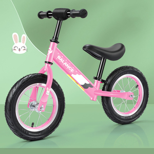 Vélo d'équilibre sans pédales rose, rouge et vert pour enfants, vélo d'entraînement pour les débutants de tous âges - Product Image 1