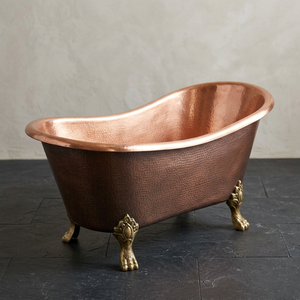 Bañera Independiente de Cobre Profundo de Lujo, Acabado Níquel Pulido, Ecológica, Modelo I H C - ¡Venta Caliente! - Product Image 1
