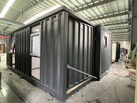 Maison conteneur pliable prête à être expédiée avec portes doubles, villa modulaire de luxe pour les entreprises Airbnb