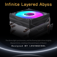 Lovingcool populaire 4 caloducs Cpu refroidisseur ventilateur 90mm Intel Cpu refroidisseur 3pin lumière interne Cpu ventilateur de refroidissement Rgb