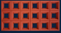 Panneau mural en PU 3D léger à 9 blocs, décoration murale intérieure et extérieure