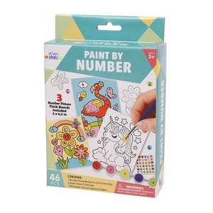 Bộ tranh tô màu theo số trang trí kim cương giả thiết kế phổ biến 6 màu dành cho trẻ em - Product Image 2