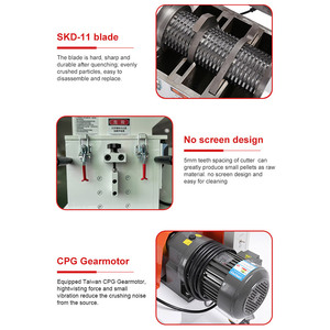 Tốc độ thấp granulator nhựa phế liệu máy nghiền máy nhựa - Product Image 5