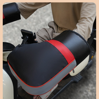 Mitaines de guidon de moto imperméables et coupe-vent pour l'hiver, doublure en polaire épaisse, bandes réfléchissantes, protection contre le froid