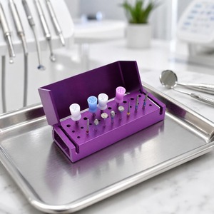 Bloques para Fresas Dentales de 30 Orificios, Estuche para Agujas de Torno de Doble Uso (Alta y Baja Velocidad) con Desinfección para Consultorio Dental - Product Image 4