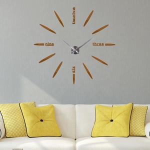 Commercio all'ingrosso moderno di <span class=keywords><strong>grandi</strong></span> dimensioni arte 3D fai da te autoadesivo della parete <span class=keywords><strong>adesivi</strong></span> orologio - Product Image 4
