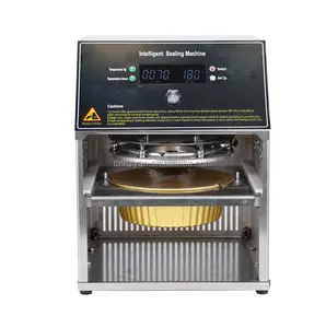 Customized disposable aluminum foil food bowl sealing machine soup box automatic packing machine