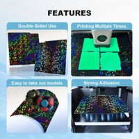 Paquete de 2 placas de construcción PEF + PEY de 184x184mm para Bambu Lab A1 Mini impresora 3D Rainbow Confetti Galaxy 3D pegamento impreso suministros de jardín