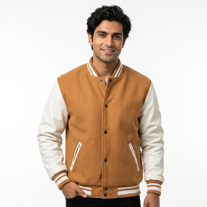 Fashionable Varsity <b>Jackets</b> for <b>Men</b> High Quality Breathable Custom Street Wear High Quality Custom Colour With <b>White</b> Comfort - Product Image 1