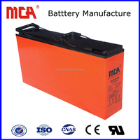 Batterie au plomb AGM scellée à cycle profond FCT12-160 avec borne avant en cuivre pour énergie solaire, éolienne, UPS, photovoltaïque et éclairage