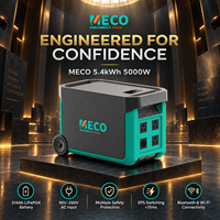 Générateur solaire MECO 5,4 kWh LiFePO4 à onde sinusoïdale pure pour la Mésopotamie, solution de secours pour les pannes de courant domestiques, distributeur en gros
