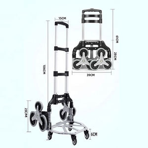 Stille Winkel Aluminium Handbagage <span class=keywords><strong>Trolley</strong></span> Met Rubberen Wiel Opvouwbare Trap Klimmen - Product Image 2