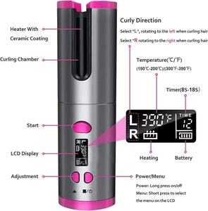 Appareil de bouclage compact sans fil intelligent et rechargeable pour femmes, pour une utilisation quotidienne - Product Image 3