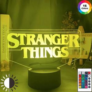 Lámpara Óptica 3D de <span class=keywords><strong>Stranger</strong></span> Things con Interruptor Táctil y Control Remoto de 16 Colores - Product Image 4