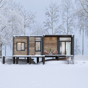 Maison de conteneur détachable de luxe de 20 à 40 pieds, maison <span class=keywords><strong>mobile</strong></span> à 2 chambres avec toilettes, résistante au froid, modulaire, portable, préfabriquée - Product Image 2