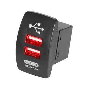 מפעל אספקת סיטונאי 5v 3.1a כפול USB טלפון סלולרי כפול USB מטען רכב