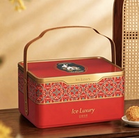 Nouvelle boîte d'emballage magnétique UV écologique pour gâteaux de lune, boîte cadeau pour le Festival de la Mi-Automne, boîte à double couche portable pour 8 ou 10 gâteaux de lune