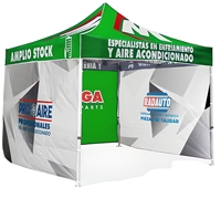 Carpa de Exhibición Hexagonal Personalizable de Aluminio Impreso para Exteriores de 6m, Doble Gazebo para Bodas, Impermeable y Resistente al Viento