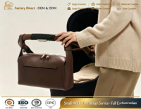 Sac de voyage suspendu à grande capacité en cuir PU/végan personnalisé, porte-bouteille pour poussette, sac à langer pour poussette, accessoires pour poussette