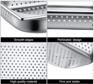 Liyunda Multi-size Gastronorm <strong>Pan</strong> <strong>Storage</strong> Bowl Perforated Stainless Steel 201 304 GN <strong>Pan</strong> Stackable Basin for Vegetable Cleaning - Product Image 4