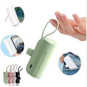 Xách tay 4000mAh/5000mAh Son môi ngân hàng điện được xây dựng trong cáp chủ 10W đầu ra mini điện thoại thực sạc khẩn cấp viên nang nâng cấp - Product Image 4