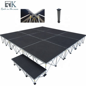 4x4ft Concert Plywood Stage Mobile Stage Quick Lock 1x1m Aluminum Outdoor Portable Platform with for Events - Product Image 2