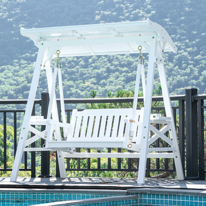 Balançoire personnalisée avec cadre en <span class=keywords><strong>bois</strong></span> de pin et chaînes suspendues pour le jardin et la cour - Product Image 4