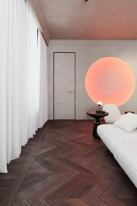 Suelo de parquet de espina de pescado de madera dura maciza cepillada ahumada profunda - Product Image 3